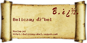 Beliczay Ábel névjegykártya